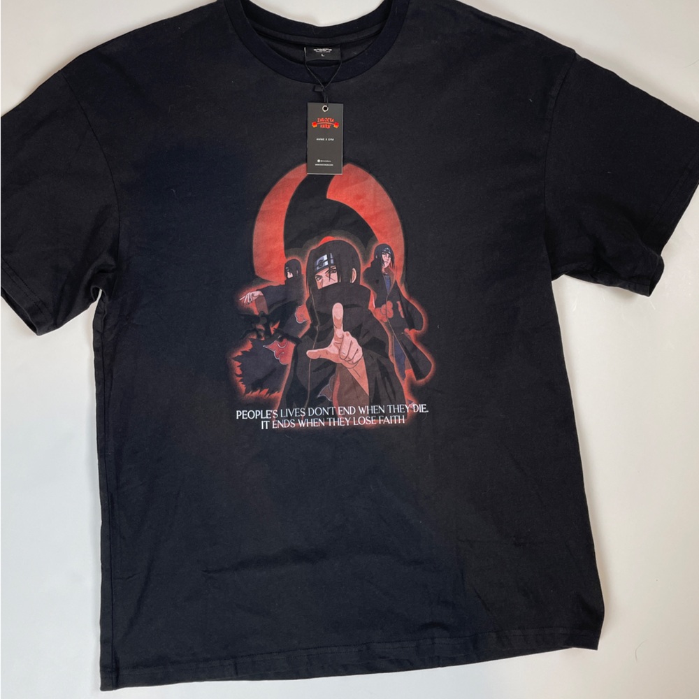 INVICTA KURU Anime X Gym Graphic Tee  Naruto Shippuden Itachi Uchiha Men’s Large